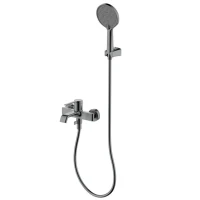 Смеситель для ванны с душевым гарнитуром, метал Gun metal, AQUAme Asti AQM6412GM Смеситель для ванны с душевым гарнитуром, метал Gun metal, AQUAme Asti AQM6412GM