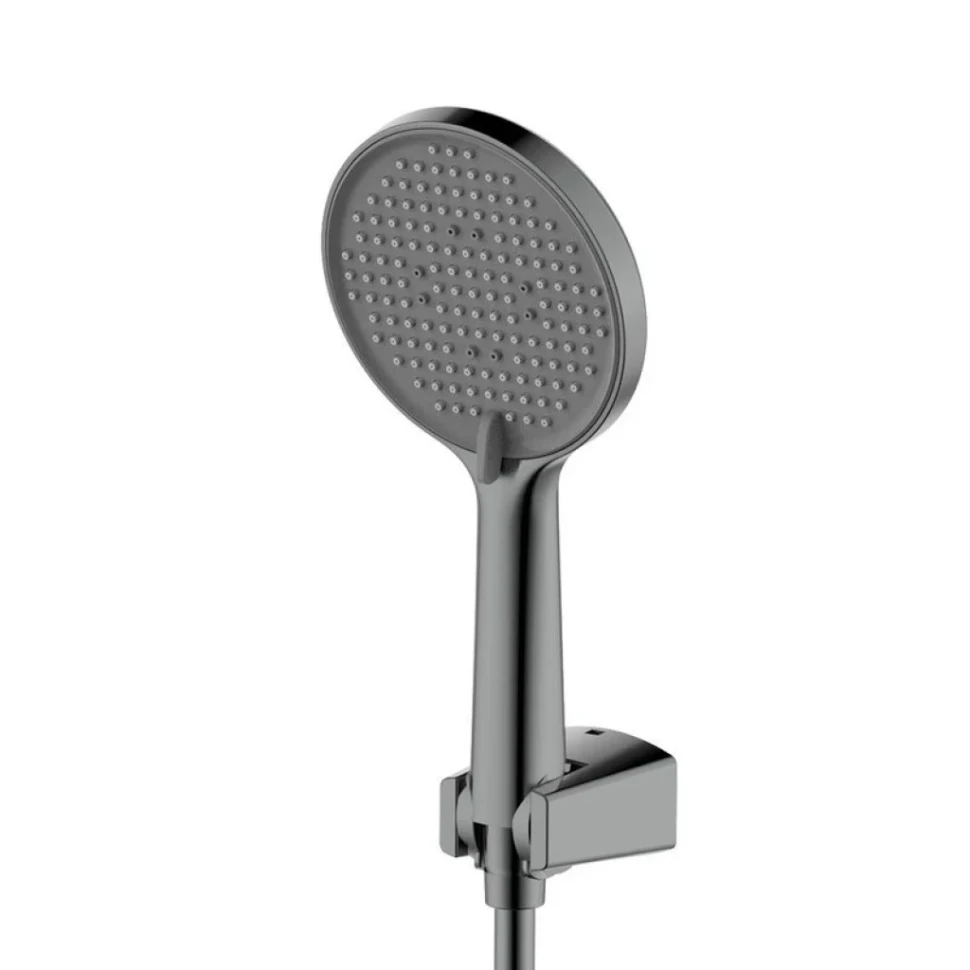 Смеситель для ванны с душевым гарнитуром, метал Gun metal, AQUAme Asti AQM6412GM