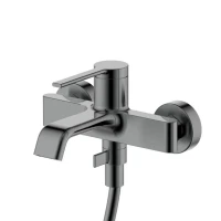 Смеситель для ванны с душевым гарнитуром, метал Gun metal, AQUAme Asti AQM6412GM Смеситель для ванны с душевым гарнитуром, метал Gun metal, AQUAme Asti AQM6412GM