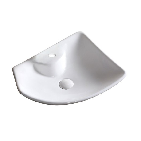 Накладная раковина Ceruttispa CR7054 50 глянцевая белая, с 1 отверстием под смеситель