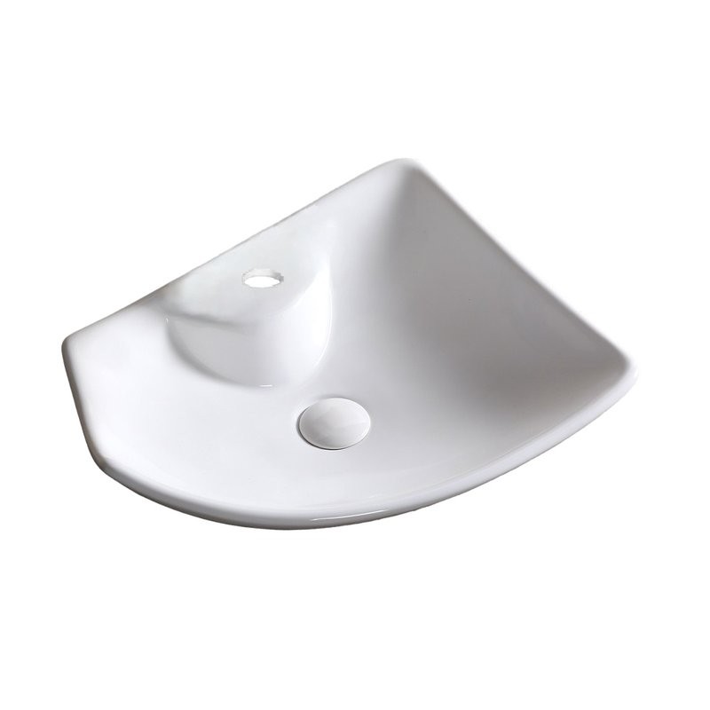 Накладная раковина Ceruttispa CR7054 50 глянцевая белая, с 1 отверстием под смеситель