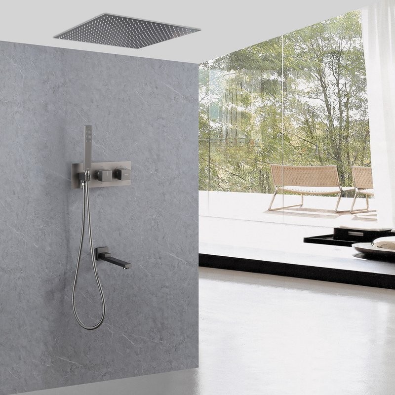 Душевой комплект Abber Daheim AF8254NG С ВНУТРЕННЕЙ ЧАСТЬЮ, никель