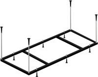 Акриловая ванна Riho Rething Cubic 190x90 см, встраиваемая, цвет европейский белый, с каркасом, со сливом-переливом