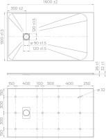 Поддон для душа RGW TSS W 160x90