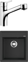 Комплект Мойка Omoikiri Daisen 46-BL черная + Смеситель Hansgrohe Talis S 32841000