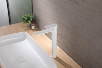 Смеситель для раковины Abber Weiss Insel AF8011FW матовый белый