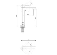 Смеситель для раковины Abber Weiss Insel AF8011FW матовый белый