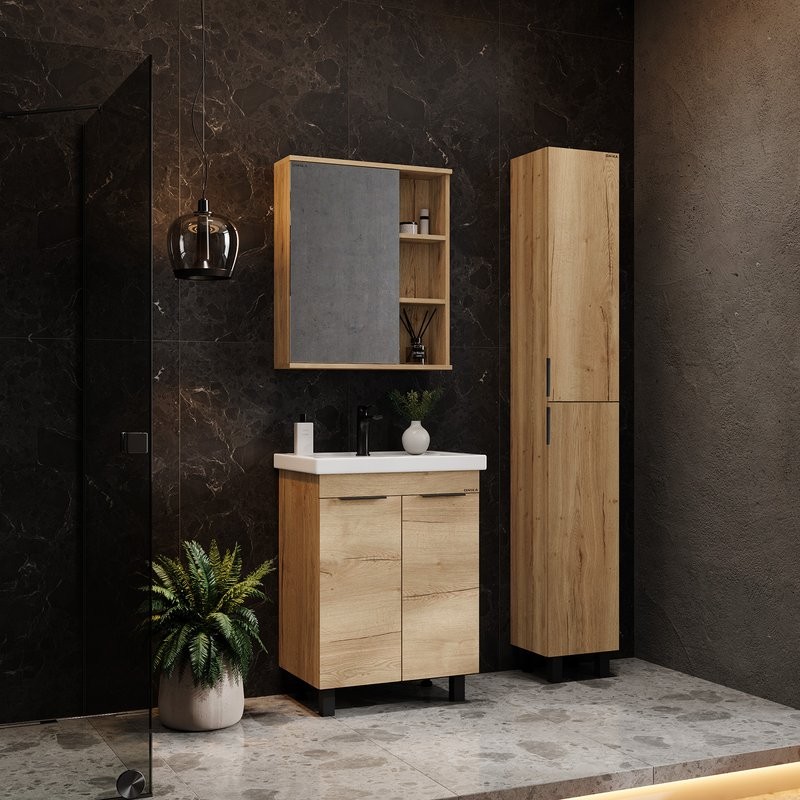 Мебель для ванной комнаты Onika Легран 60 напольная, дуб галифакс