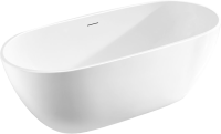 Акриловая ванна Vincea VBT-408-1800 180x80 см, отдельностоящая, белая, овальная, на ножках, со сливом-переливом