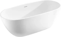 Акриловая ванна Vincea VBT-408-1800 180x80 см, отдельностоящая, белая, овальная, на ножках, со сливом-переливом