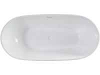 Акриловая ванна Vincea VBT-408-1800 180x80 см, отдельностоящая, белая, овальная, на ножках, со сливом-переливом