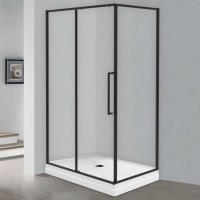 Душевой уголок Esbano Surf ESS-129PS-B 120х90 см, профиль черный, стекло прозрачное