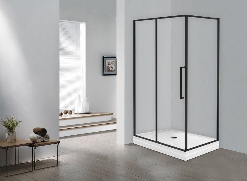 Душевой уголок Esbano Surf ESS-129PS-B 120х90 см, профиль черный, стекло прозрачное