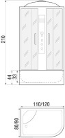 Душевая кабина River Dunay 120/90/44 ТН R