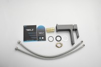 Смеситель для раковины BELZ B658 B10658-3 оружейная сталь Смеситель для раковины BELZ B658 B10658-3 оружейная сталь