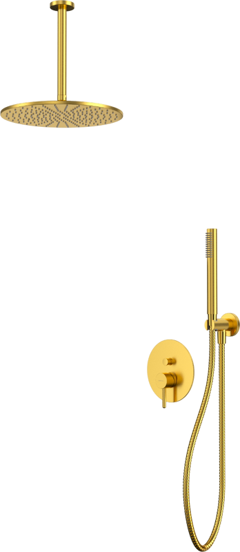 Душевой комплект WHITECROSS Y YSET12GLB С ВНУТРЕННЕЙ ЧАСТЬЮ, брашированное золото