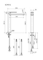 Смеситель для раковины Sancos Studio, черный матовый, SC9016MB