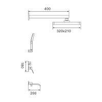Душевая система встраиваемая Shevanik S4135, хром