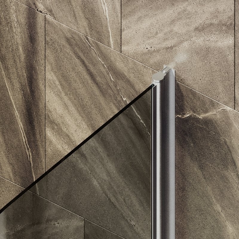 Шторка на ванну Maybahglass MGV-789-5 80x140, профиль матовый хром, стекло бронза