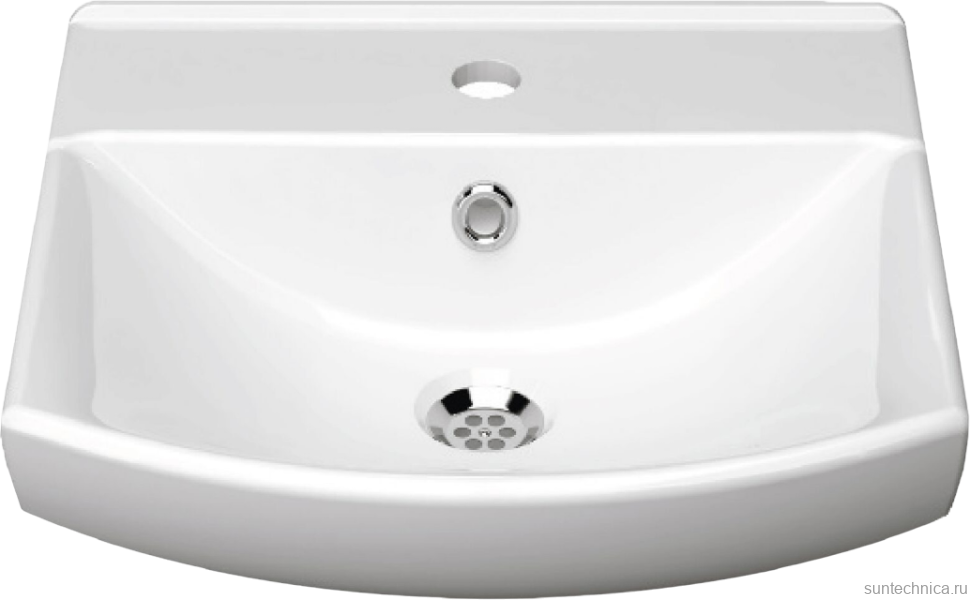 Тумба с раковиной Belux Клермонт Н 50-02 напольная, 2 ящика, белая