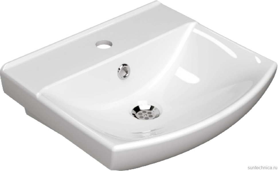 Тумба с раковиной Belux Клермонт Н 50-02 напольная, 2 ящика, белая