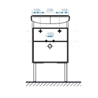 Тумба с раковиной Belux Клермонт Н 50-02 напольная, 2 ящика, белая