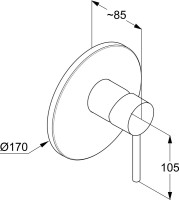 Встраиваемый смеситель для душа и ванны Kludi Bozz 386555376 С ВНУТРЕННЕЙ ЧАСТЬЮ, матовый белый