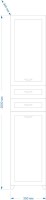 Шкаф пенал для ванной Misty Дрея 35 R  бельевой корзиной