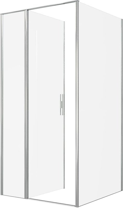 Душевой уголок Allen Brau Priority 100x100, профиль хром, стекло прозрачное