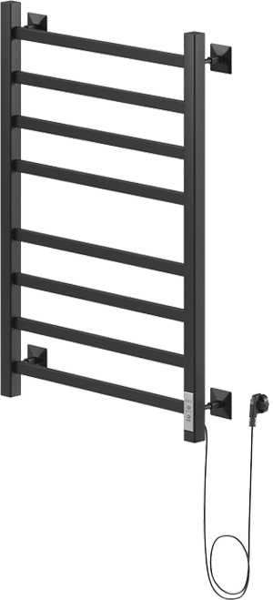 Полотенцесушитель электрический Ника Step-1 80/40 черный матовый, R