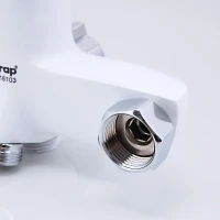 Смеситель с длинным изливом для ванны Frap H34 F2234 белый, хром