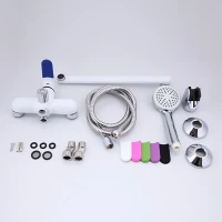 Смеситель с длинным изливом для ванны Frap H34 F2234 белый, хром