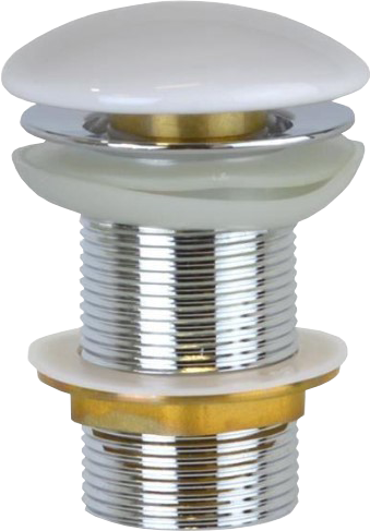 Донный клапан для раковины SantiLine SL-120 без перелива, матовый белый