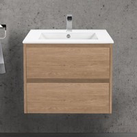 Тумба с раковиной Vincea Gio 60 натуральный дуб