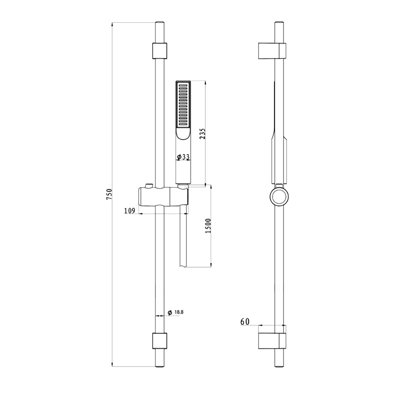 Душевой гарнитур Olive'S BD08 хром