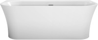 Акриловая ванна BelBagno BB711-1700-750 170x75 см, пристенная, белая, овальная, со сливом-переливом, с донным клапаном