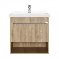 Тумба под раковину без столешницы AQUATON Хоуп 60 подвесная, 1 ящик, орех