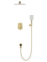 Душевой комплект Wonzon & Woghand Flex WW-88939072-BG С ВНУТРЕННЕЙ ЧАСТЬЮ, брашированное золото