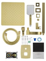 Душевой комплект Wonzon & Woghand Flex WW-88939072-BG С ВНУТРЕННЕЙ ЧАСТЬЮ, брашированное золото
