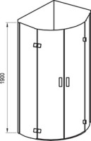 Душевой уголок Ravak Smartline SMSKK4-90 Transparent, профиль хром