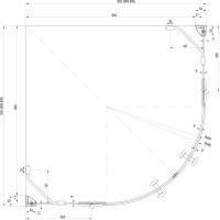 Душевой уголок Ravak Smartline SMSKK4-90 Transparent, профиль хром