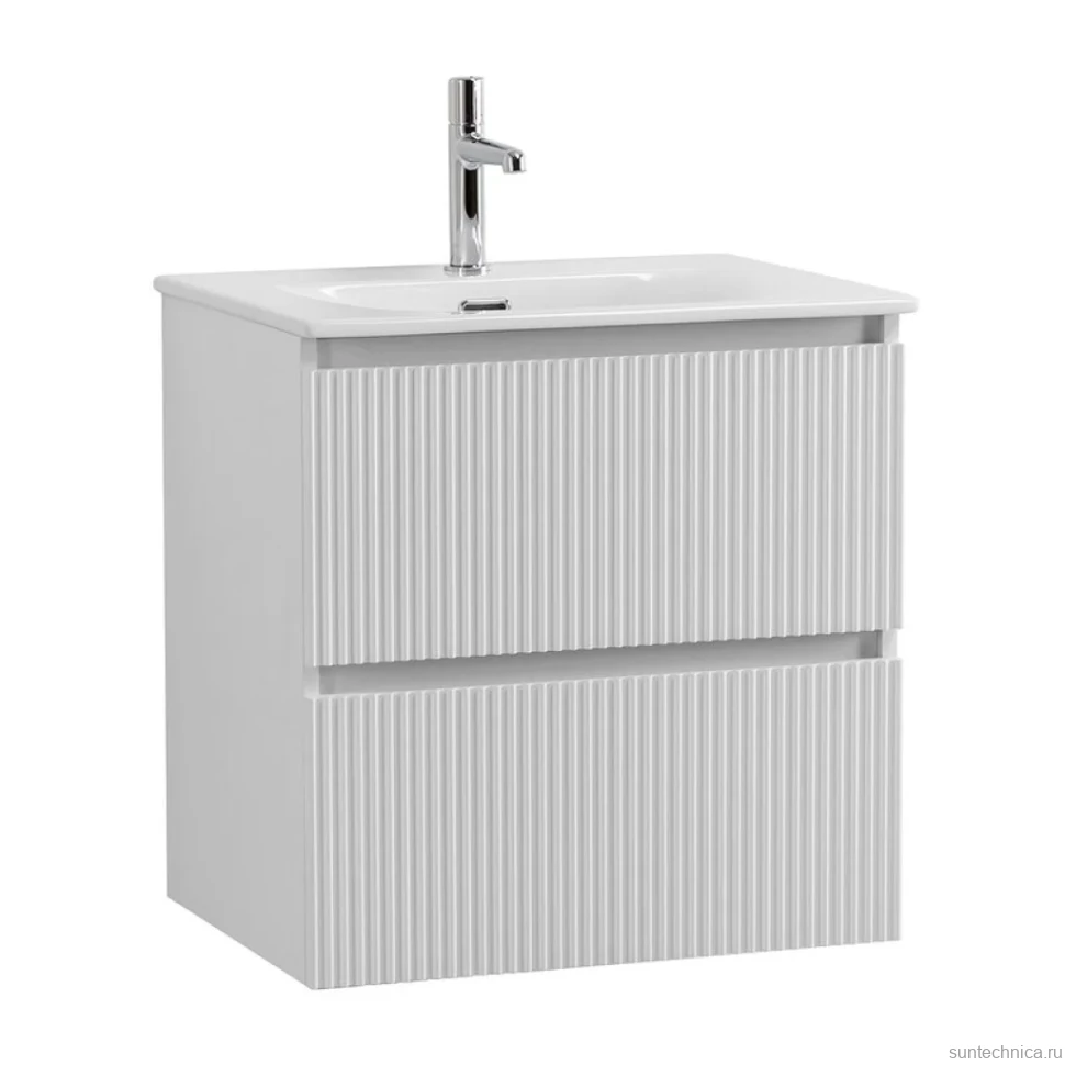 Тумба с раковиной BelBagno Uno-mini 50 подвесная, 2 ящика, bianco opaco