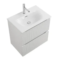 Тумба с раковиной BelBagno Uno-mini 50 подвесная, 2 ящика, bianco opaco