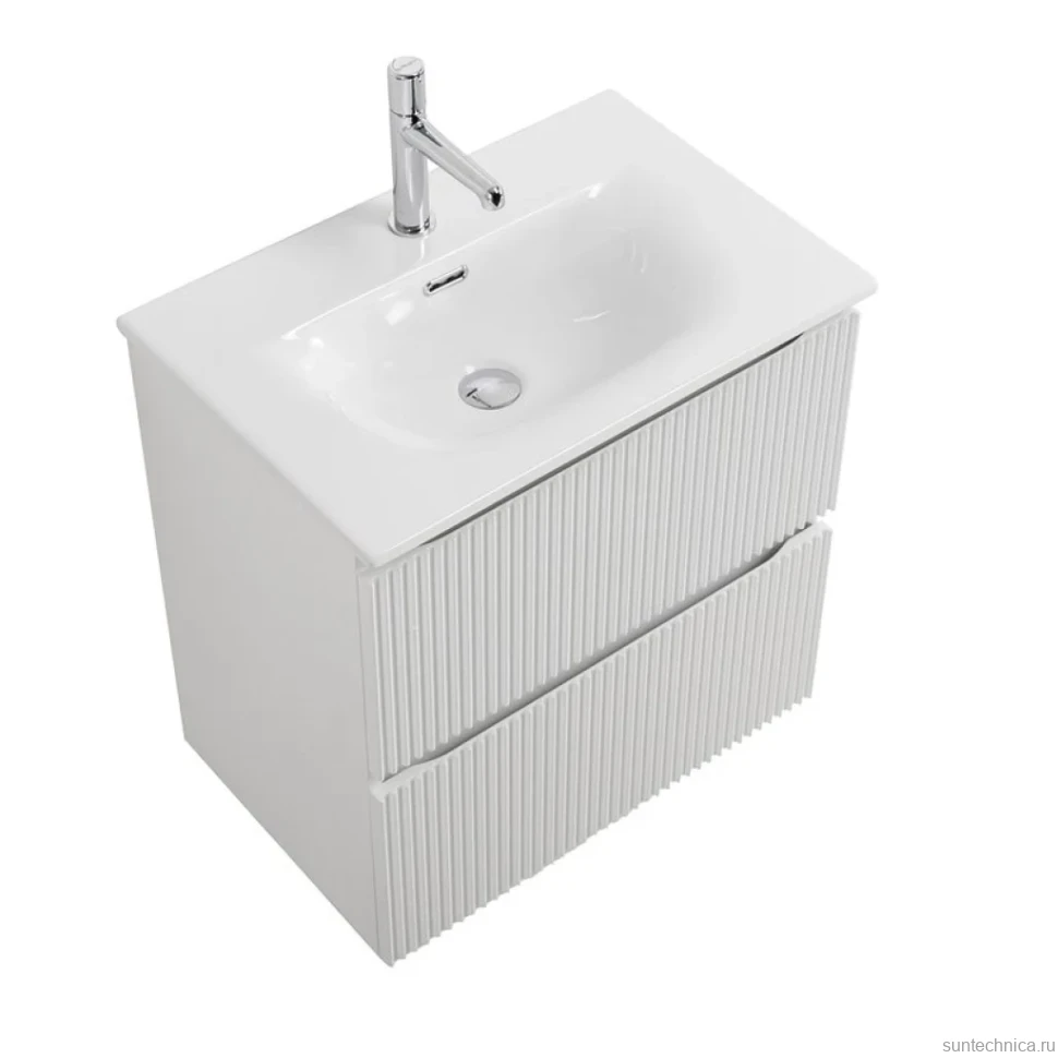 Тумба с раковиной BelBagno Uno-mini 50 подвесная, 2 ящика, bianco opaco