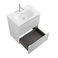 Тумба с раковиной BelBagno Uno-mini 50 подвесная, 2 ящика, bianco opaco