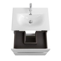 Тумба с раковиной BelBagno Uno-mini 50 подвесная, 2 ящика, bianco opaco