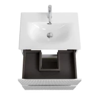 Тумба с раковиной BelBagno Uno-mini 50 подвесная, 2 ящика, bianco opaco