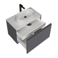 Мебель для ванной комнаты Grossman Кристалл 80 подвесная, матовый графит