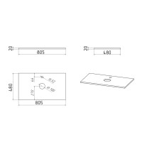 Мебель для ванной комнаты Grossman Кристалл 80 подвесная, матовый графит