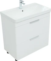 Тумба с раковиной Aquanet Ирис new 80 напольная, 2 ящика